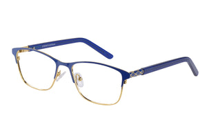 Eyecraft Kerrianne womens gold blue glass frames