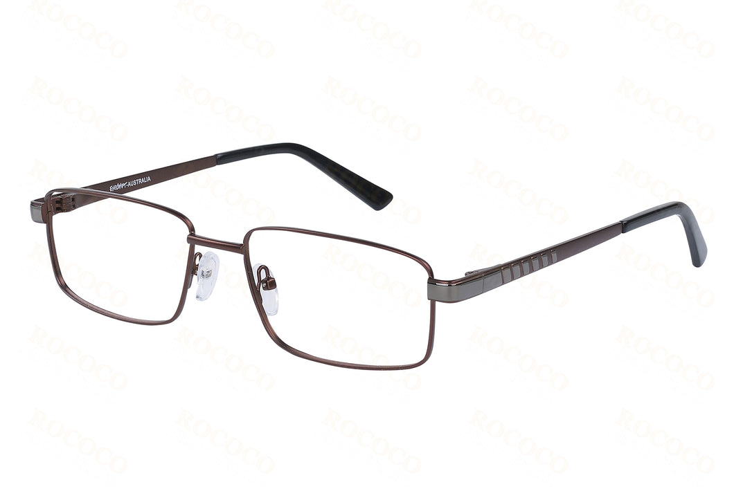 Eyecraft Hornet men's brown glass frames