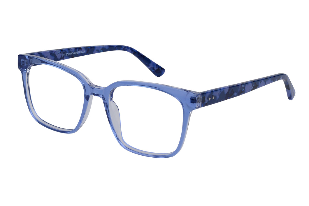 Eyecraft Hurley unisex blue glass frames